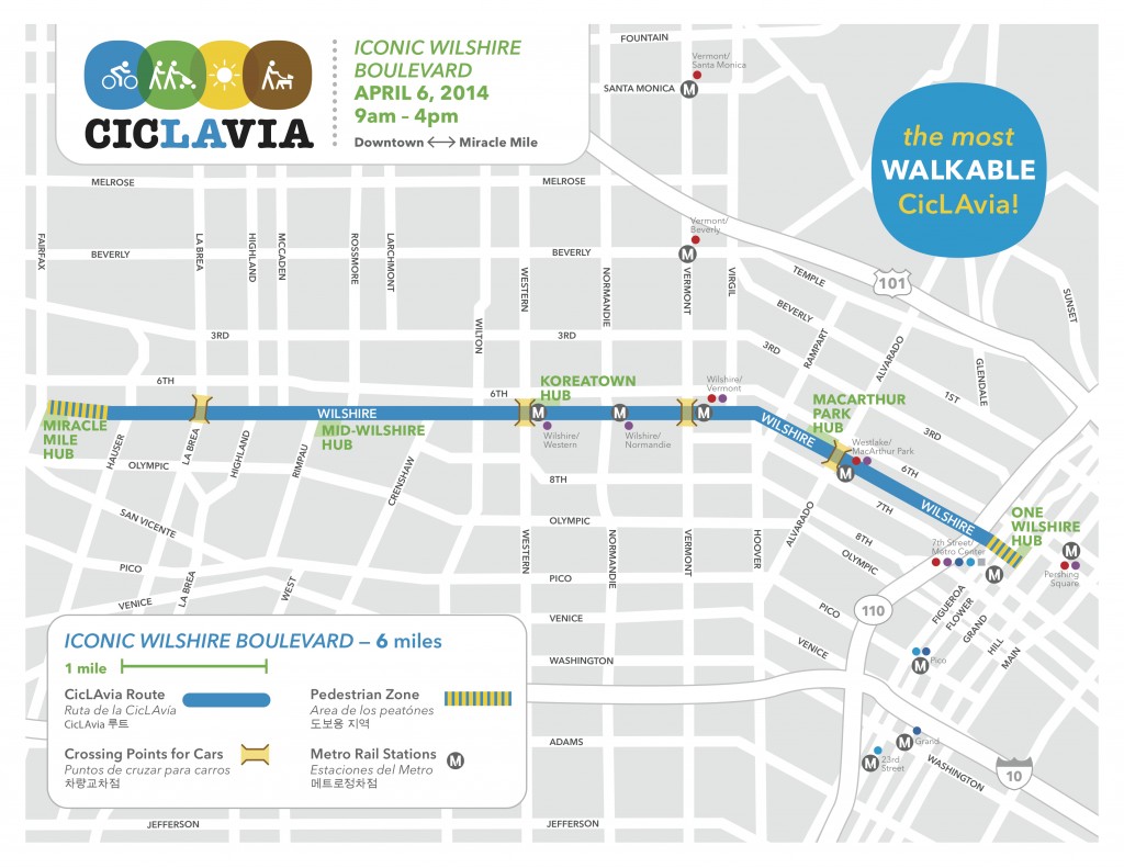 CicLAvia Iconic Wilshire Blvd Route
